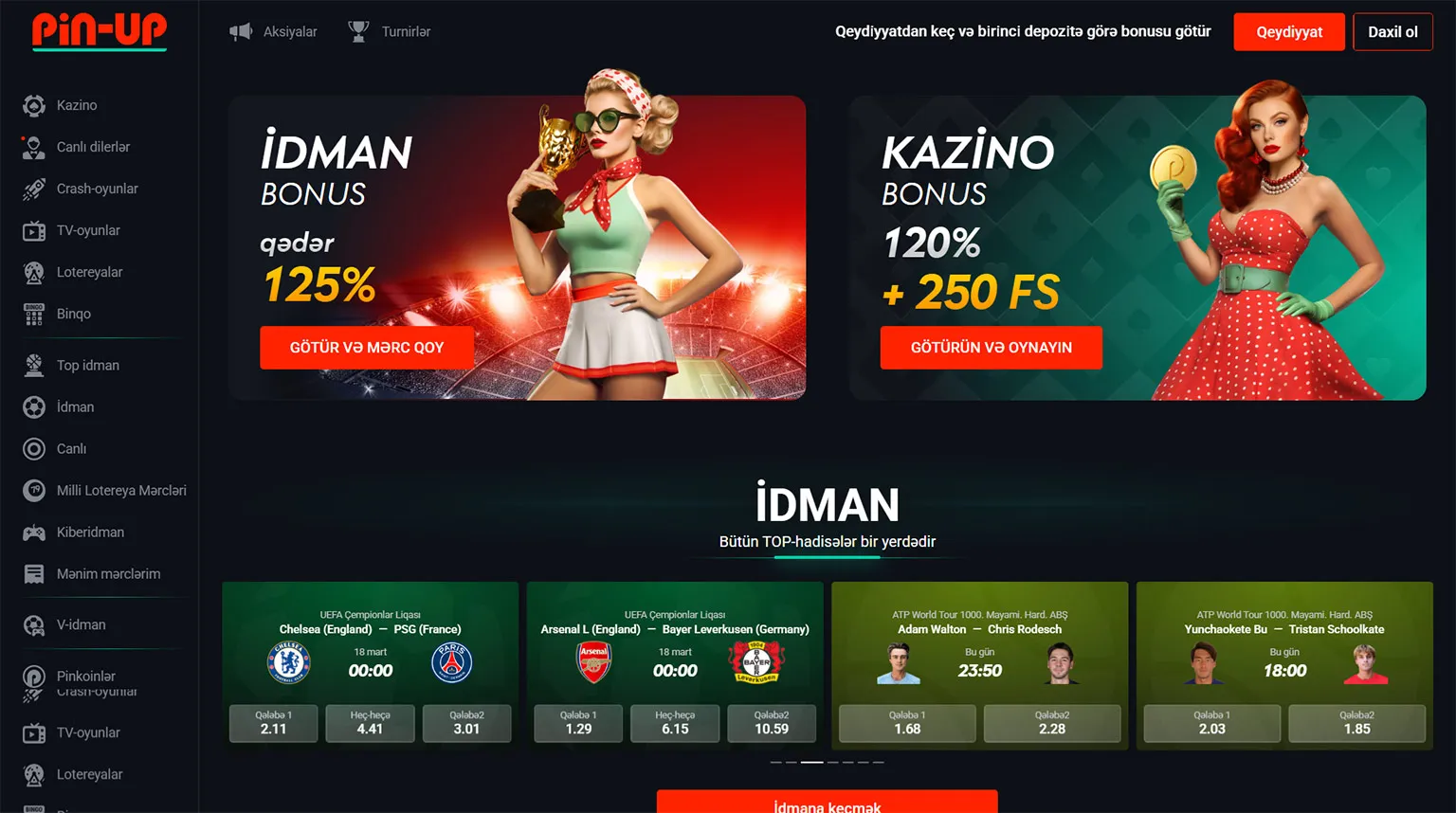 Main website homepage